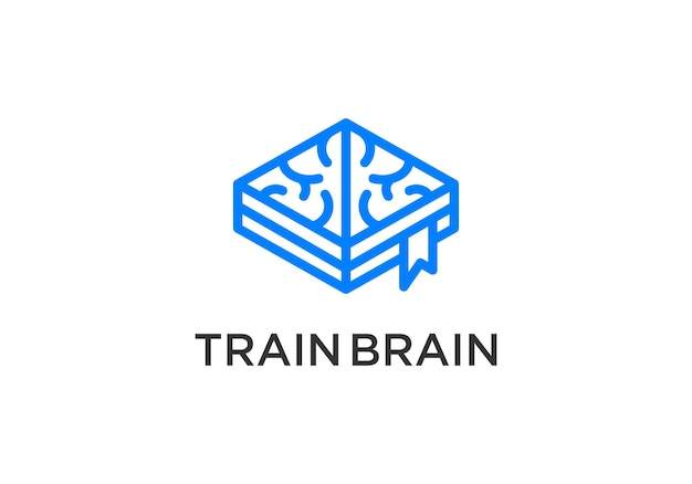 Plantilla de diseño de logotipo de cerebro y tecnología