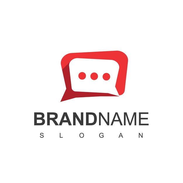 Plantilla de diseño de logotipo de chat y consultoría