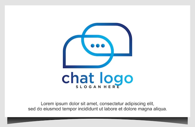 Plantilla de diseño de logotipo de chat