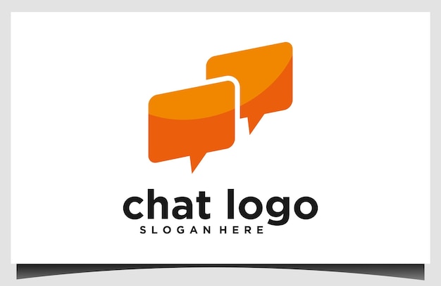 Plantilla de diseño de logotipo de chat