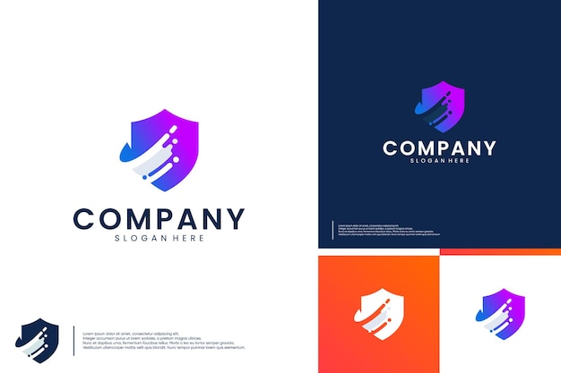 plantilla de diseño del logotipo del ciberespacio