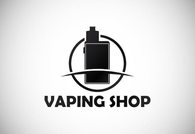 Plantilla de diseño de logotipo de cigarrillo electrónico Vape Ilustración de vector de logotipo de vaporizador electrónico de tienda de Vape