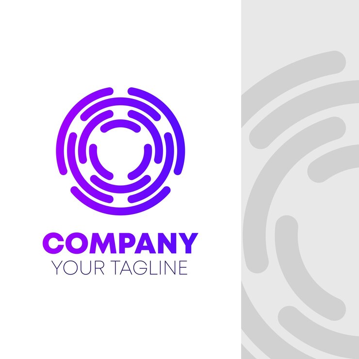 Vector plantilla de diseño de logotipo circular degradado