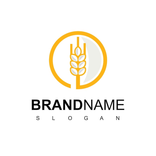 Plantilla de diseño de logotipo de círculo de trigo
