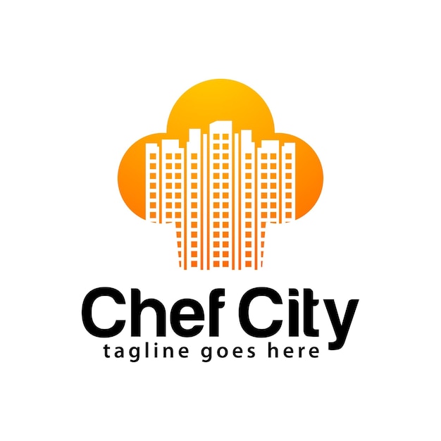 Plantilla de diseño de logotipo de ciudad de chef