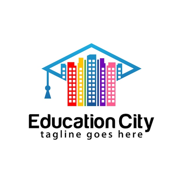 Plantilla de diseño de logotipo de ciudad de educación