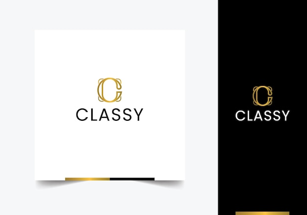 Plantilla de diseño de logotipo con clase