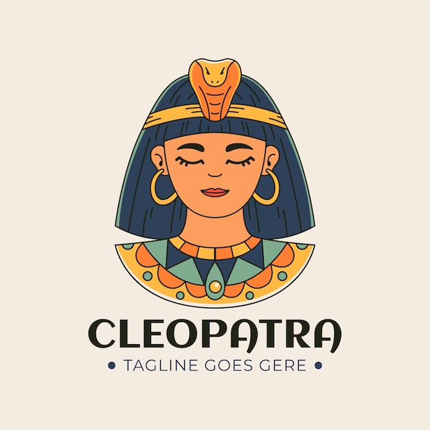 Vector plantilla de diseño de logotipo de cleopatra