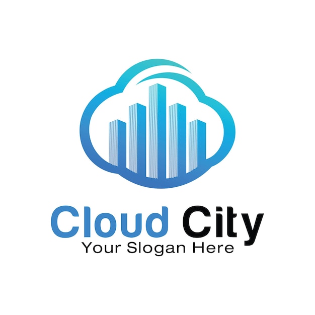 Plantilla de diseño de logotipo de Cloud City