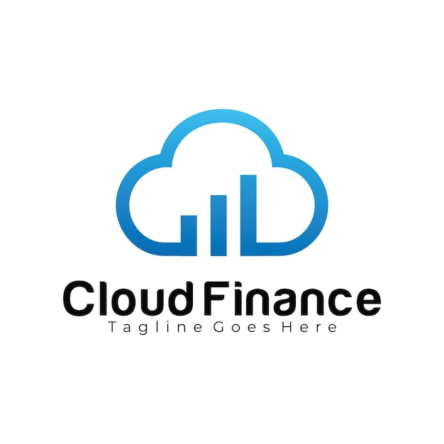 Plantilla de diseño de logotipo de cloud finance