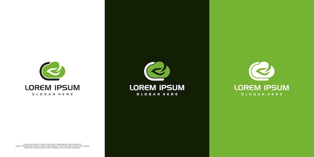 Plantilla de diseño del logotipo de Cloud Leaf