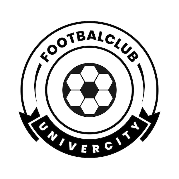 Vector plantilla de diseño de logotipo de club de fútbol