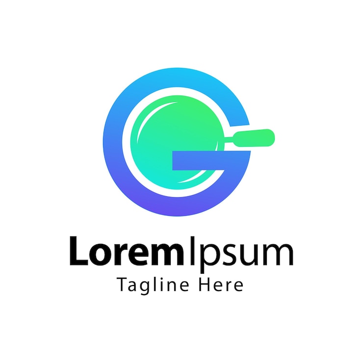 Vector plantilla de diseño de logotipo de cocina letra g