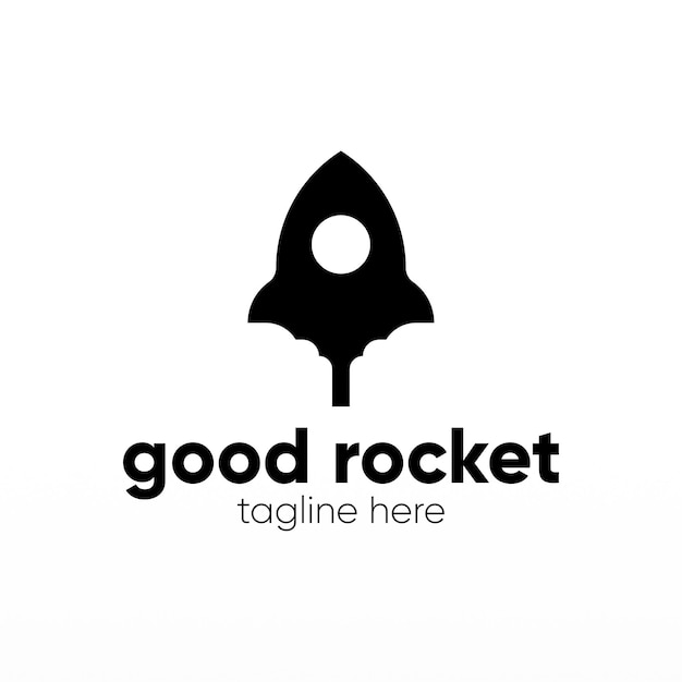 plantilla de diseño del logotipo del cohete. concepto del logotipo de la nave espacial