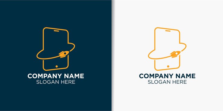 Plantilla de diseño de logotipo de cohete y tecnología logotipo de tecnología vector logotipo móvil