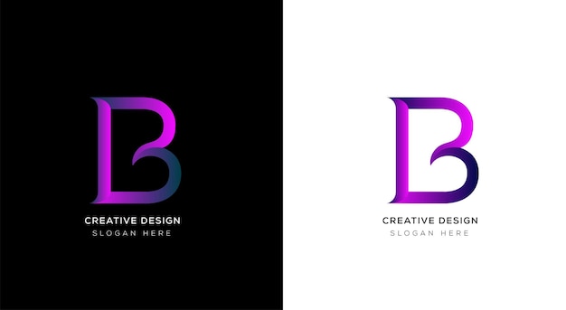 Plantilla de diseño de logotipo colorido degradado B