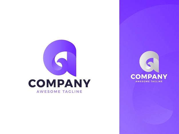 Plantilla de diseño de logotipo colorido letra A profesional para empresa