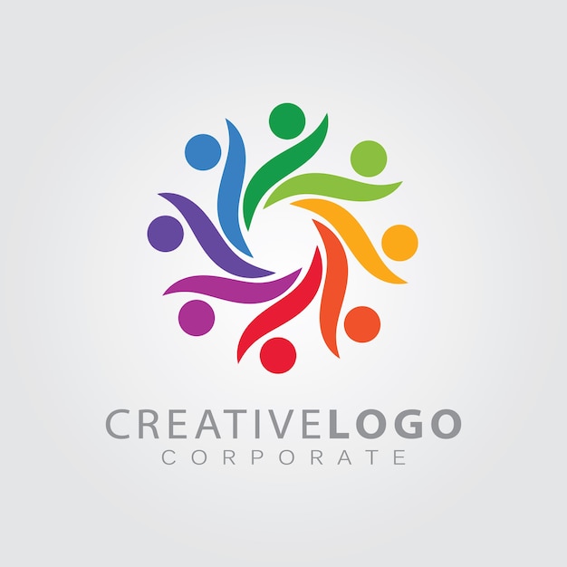 Plantilla de diseño de logotipo colorido para negocios