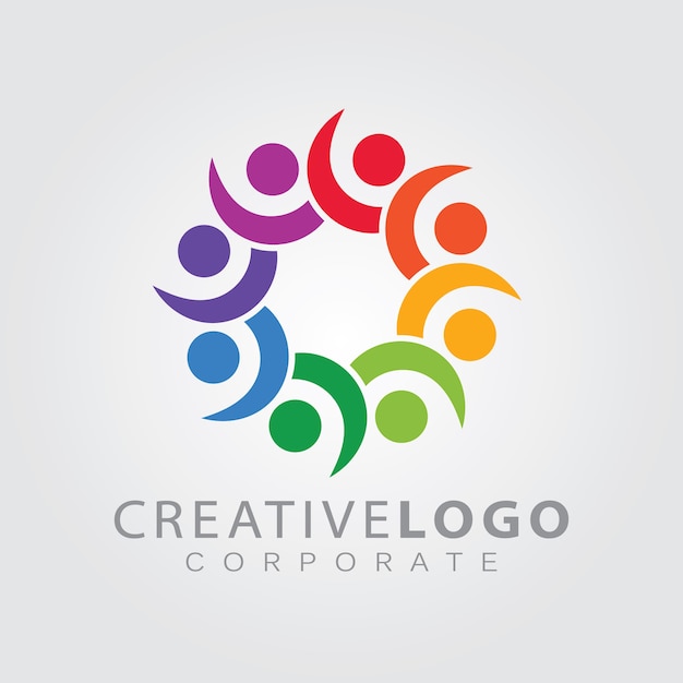 Plantilla de diseño de logotipo colorido para negocios