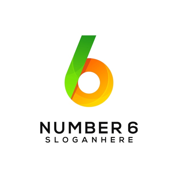 Plantilla de diseño de logotipo colorido número 6