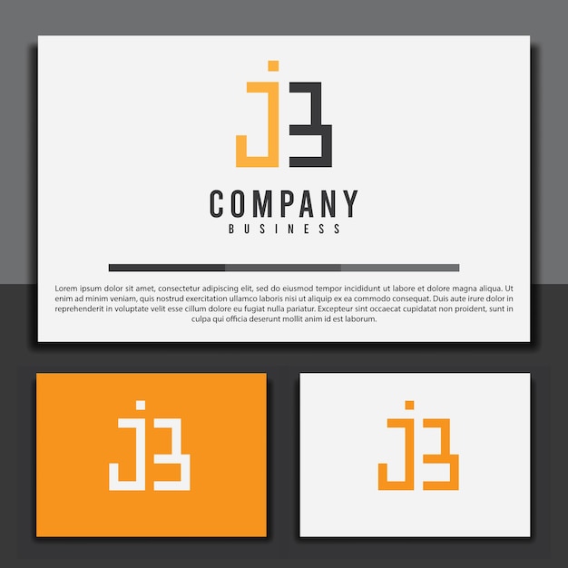 Plantilla de diseño de logotipo con una combinación de iconos geométricos de letras j y b y es adecuada para