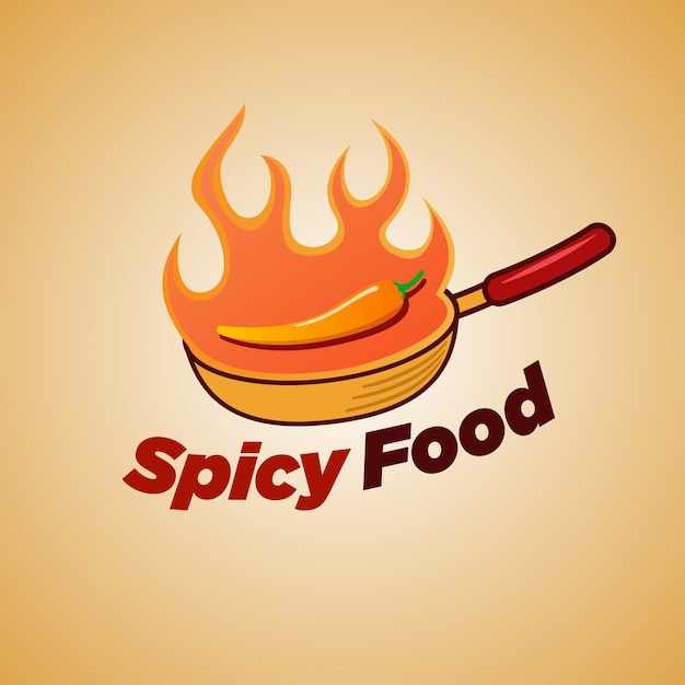 Plantilla de diseño de logotipo de comida picante