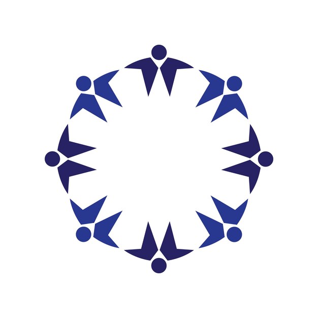 Plantilla de diseño de logotipo de la comunidad para equipos o gruposdiseño de iconos sociales y redes