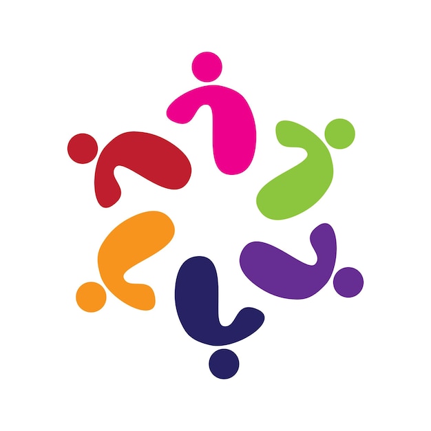 Plantilla de diseño de logotipo de la comunidad para equipos o gruposdiseño de iconos sociales y redes