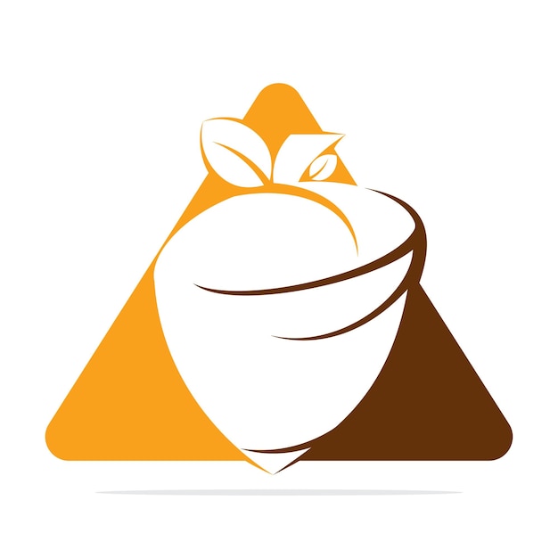 Plantilla de diseño de logotipo de concepto de bellota creativa Plantilla de vector de ilustración de logotipo de bellota