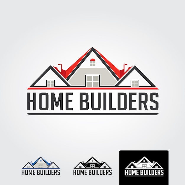 Plantilla de diseño de logotipo de concepto de construcción de hogar creativo