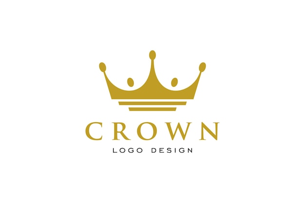 Plantilla de diseño de logotipo de concepto de corona creativa