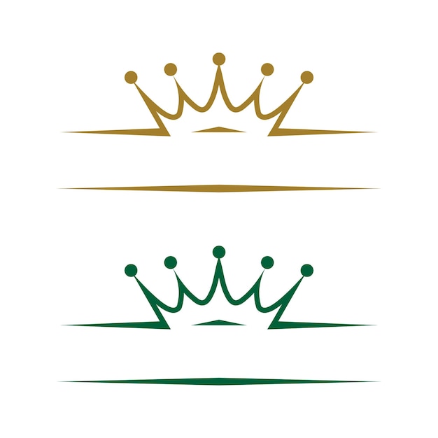 Plantilla de diseño de logotipo de concepto de corona creativa