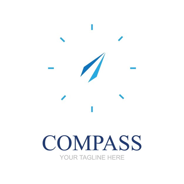 Vector plantilla de diseño de logotipo del concepto creative compass