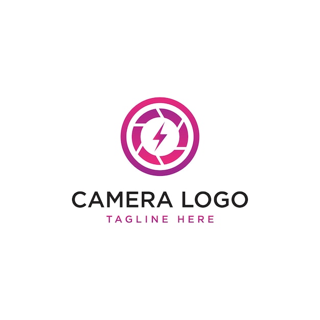 Plantilla de diseño de logotipo de concepto creativo de cámara