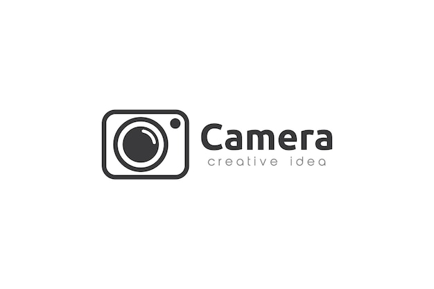 Plantilla de diseño de logotipo del concepto creativo de la cámara
