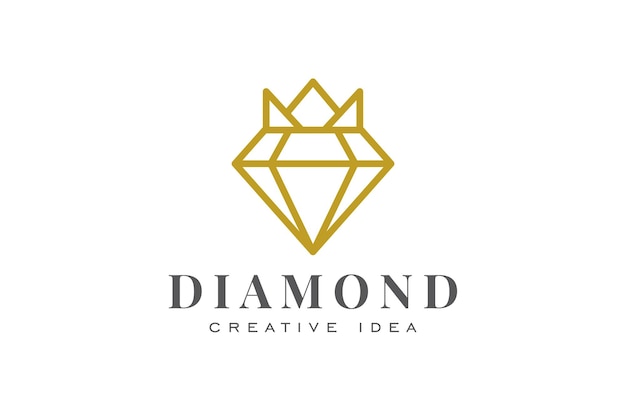 plantilla de diseño de logotipo de concepto creativo de diamante