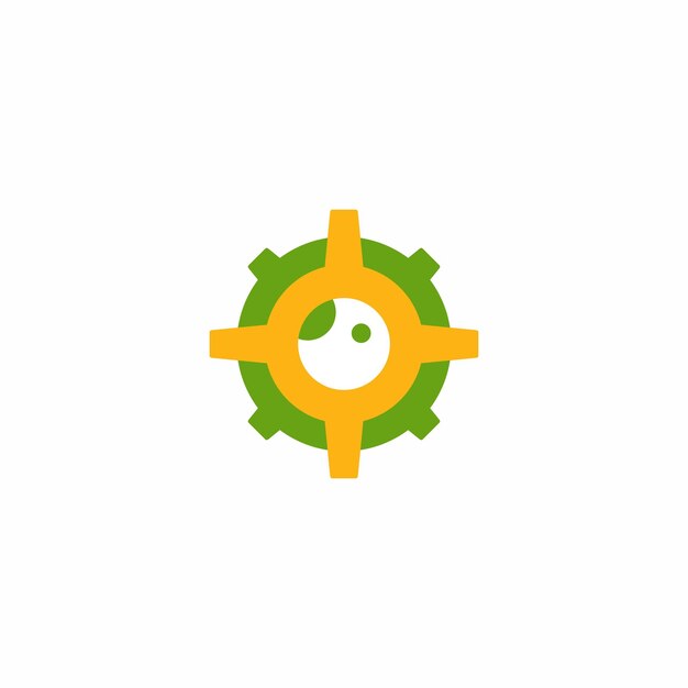 plantilla de diseño de logotipo de concepto de engranaje creativo abstracto Vector