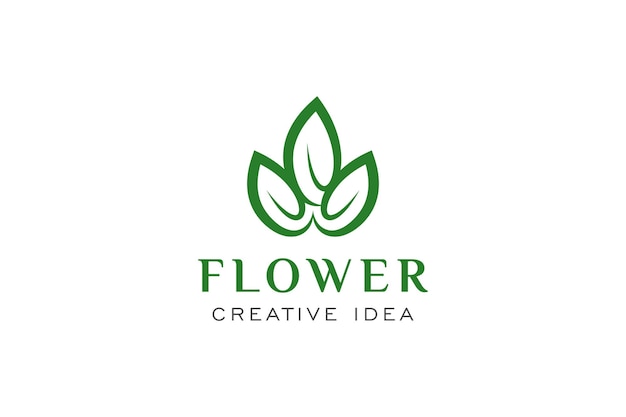 plantilla de diseño de logotipo de concepto de flor creativa