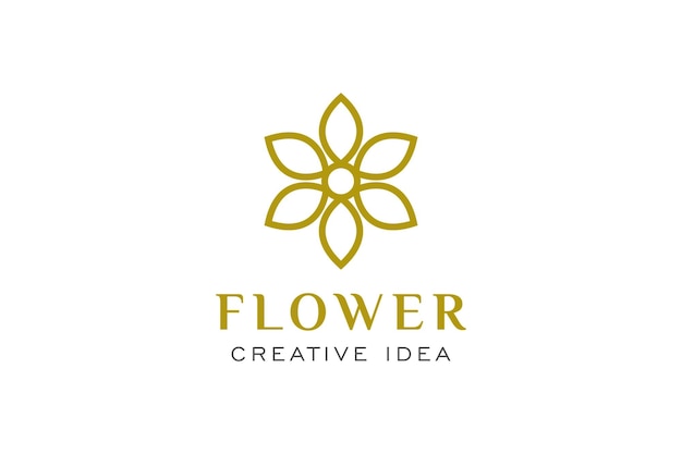 plantilla de diseño de logotipo de concepto de flor creativa