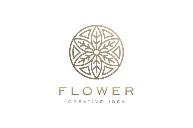 plantilla de diseño de logotipo de concepto de flor creativa