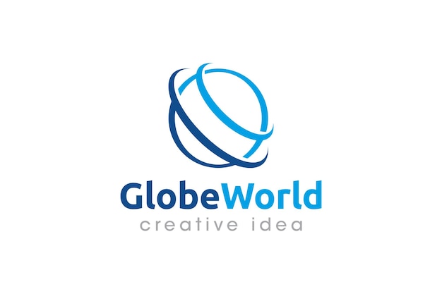 Plantilla de diseño de logotipo de concepto de globo creativo