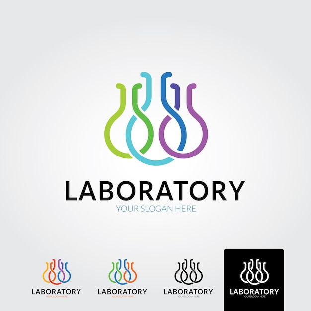 Plantilla de diseño de logotipo de concepto de laboratorio creativo