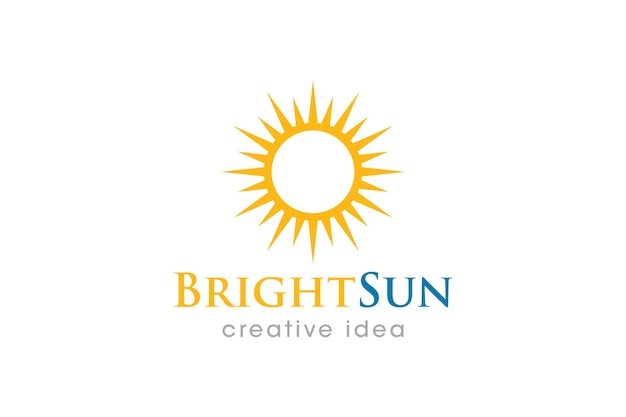 Plantilla de diseño de logotipo de concepto de sol creativo
