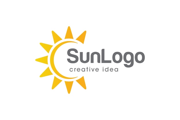 Plantilla de diseño de logotipo de concepto de sol creativo