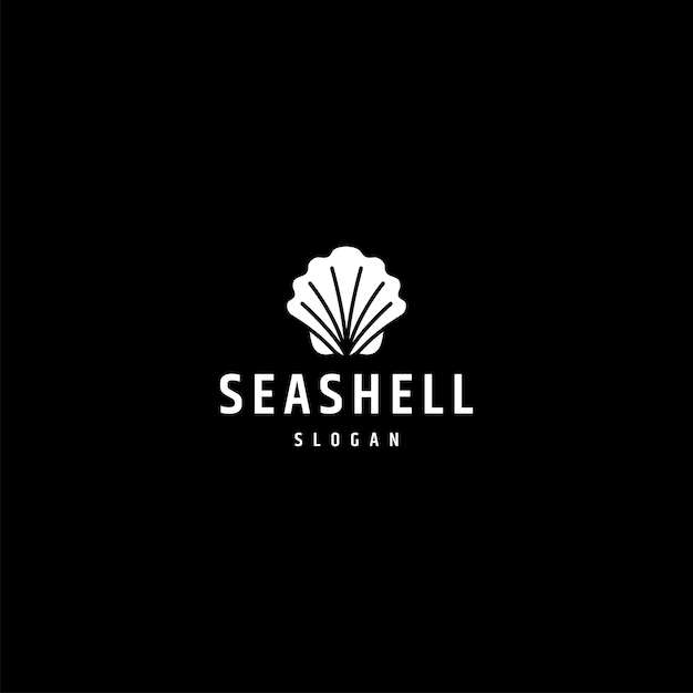 Plantilla de diseño de logotipo de concha marina