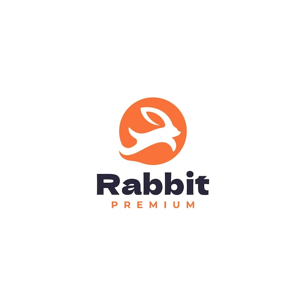 plantilla de diseño de logotipo de conejito de conejo