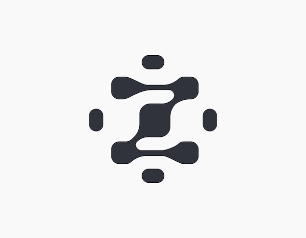 plantilla de diseño de logotipo de conexión de monograma Z simple