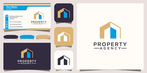 Plantilla de diseño de logotipo de construcción de edificio de apartamentos de bienes raíces