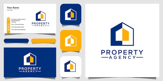 Plantilla de diseño de logotipo de construcción de edificio de apartamentos de bienes raíces