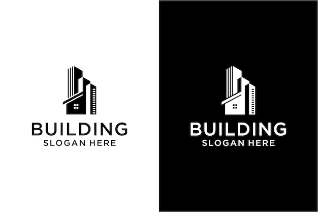 Plantilla de diseño de logotipo de construcción de viviendas